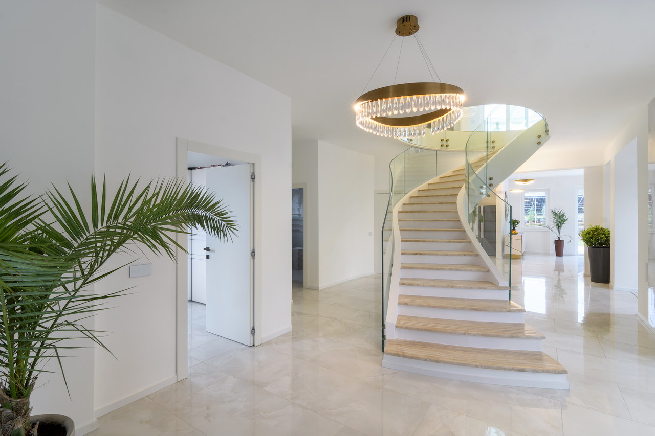 The interior of the villa