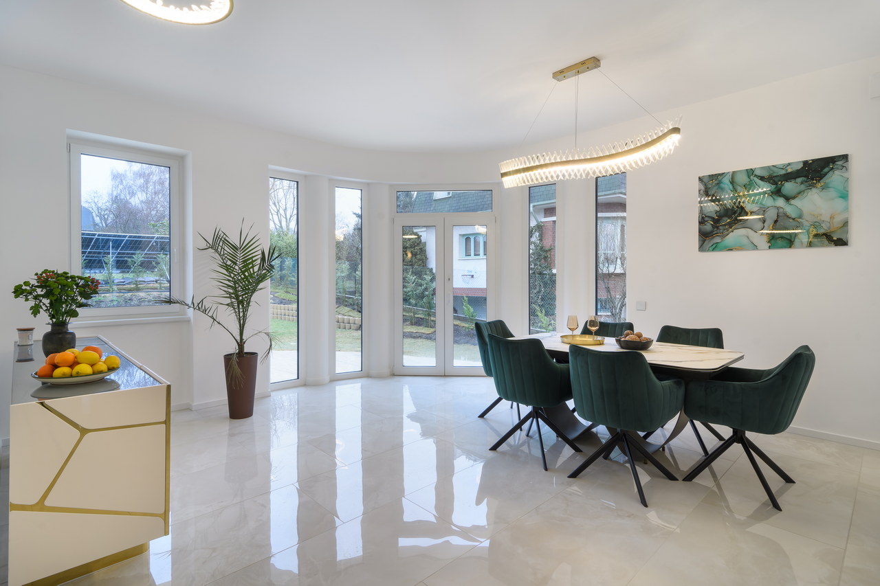 The interior of the villa