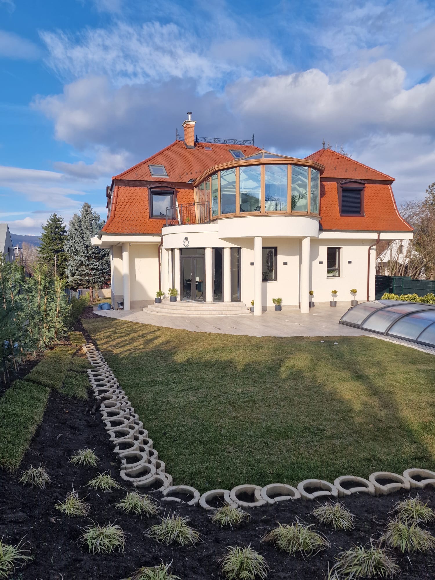 Exterior of the villa